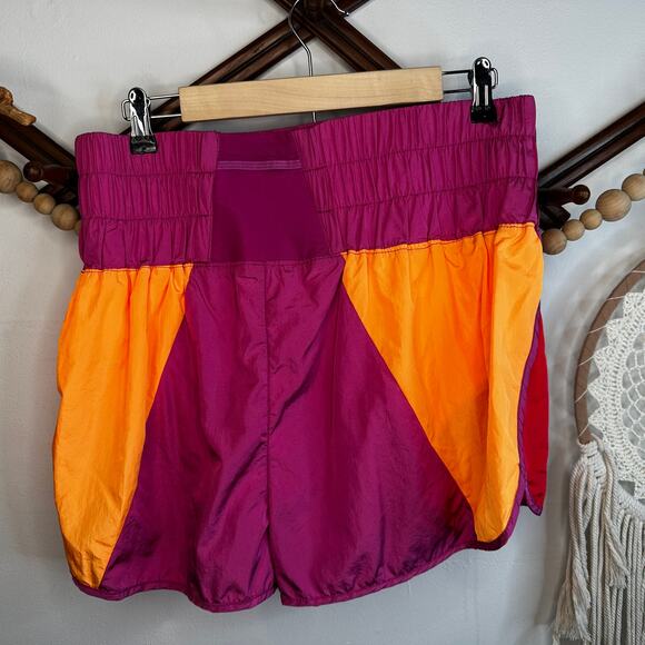 NEW Free People Movement The Way Home Magenta Orange Athletic Shorts - Picture 3 of 4